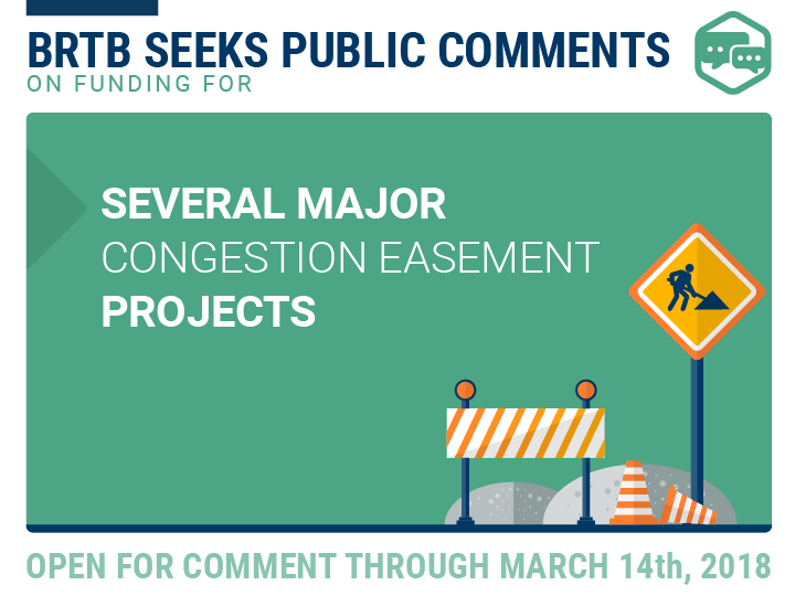 BRTB seeks public comments on funding for several major congestion easement projects in 2018-2021 TIP, Maximize2040