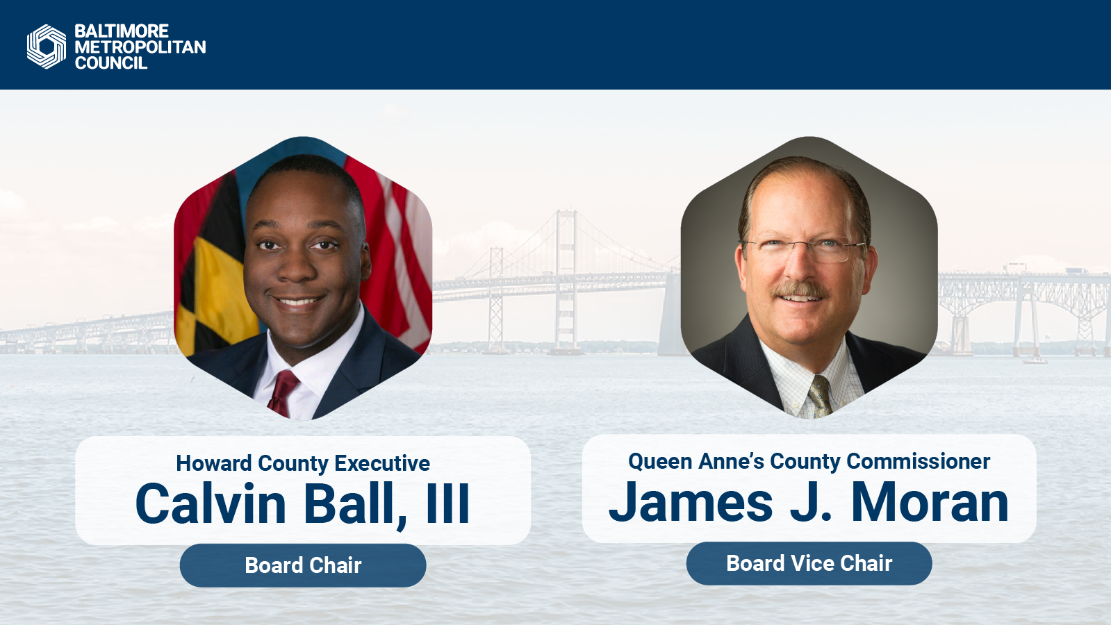 BMC Board Chair Calvin Ball and Vice Chair James J. Moran.
