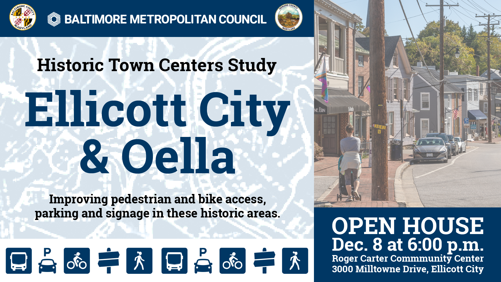 Historic Town Centers Open House Meeting Flier