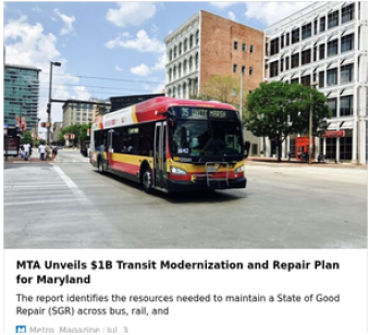 MTA Transit Modernization and Repair Plan