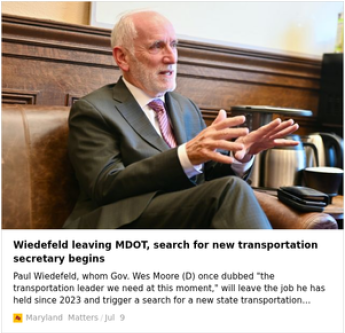 Wiedefeld leaving MDOT